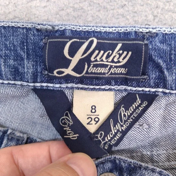 Lucky Brand Classic Rider Crop Jeans Womens 8/29 Medium Wash Denim Dungarees - Picture 4 of 15